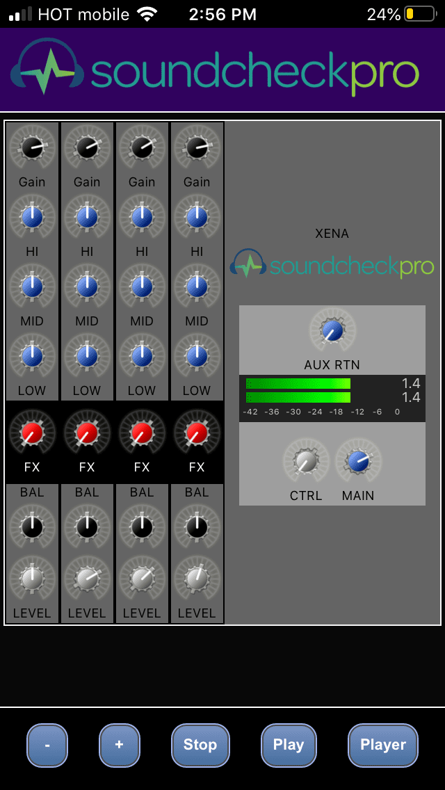 SoundcheckPro Web App on iOS