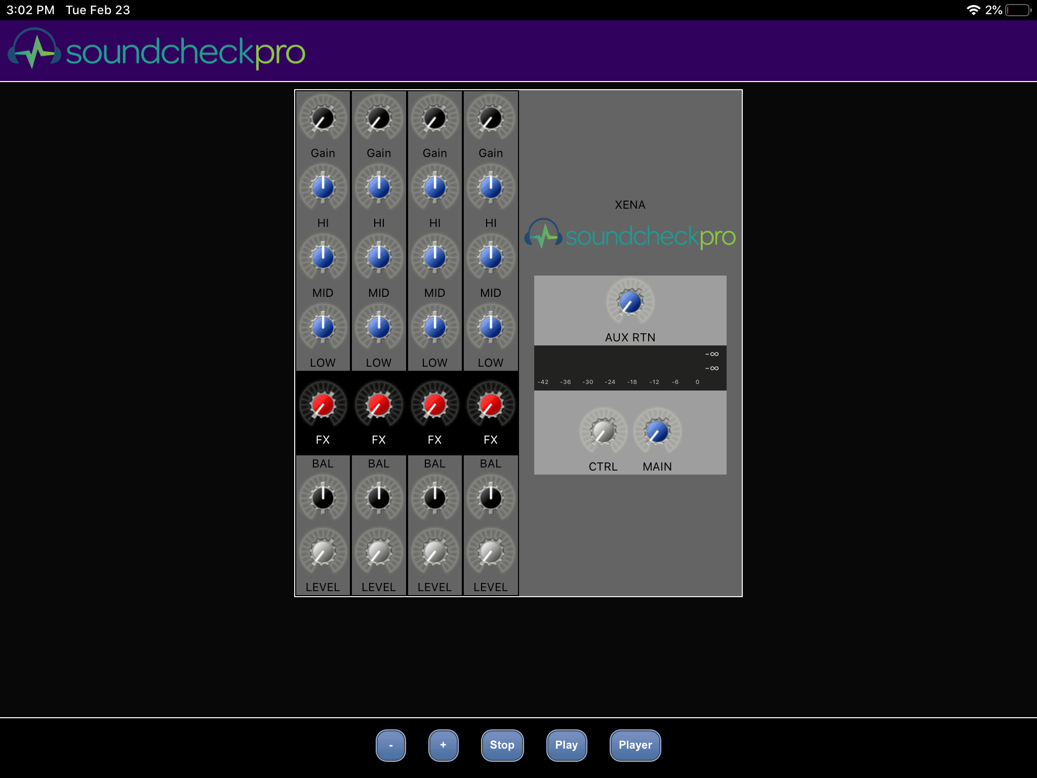 SoundcheckPro WebApp ipad